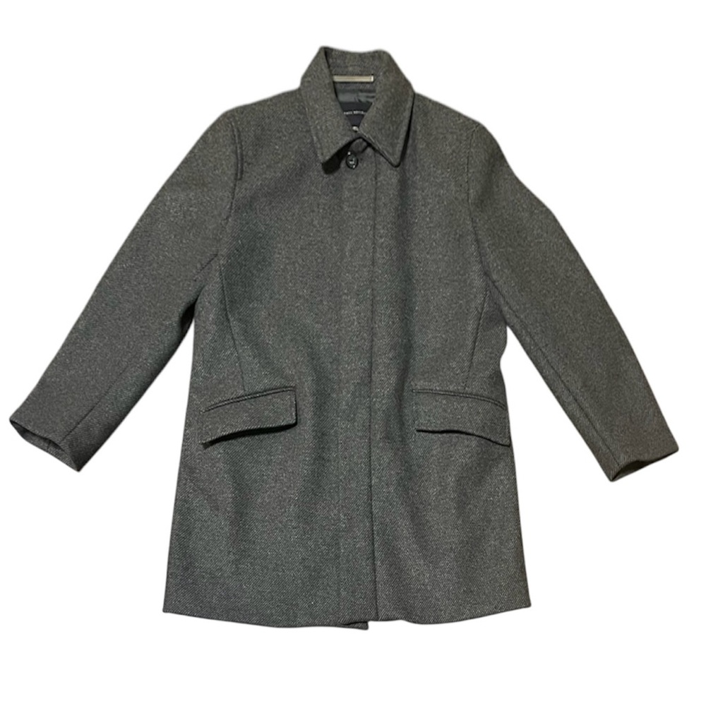 Banana Republic Men’s Wool Blend Overrcoat Size L Charcoal Gray
